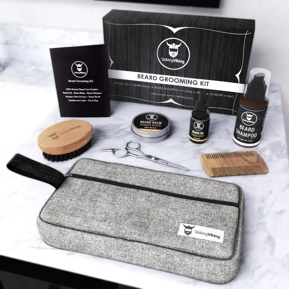 Beard grooming kit parts